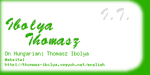 ibolya thomasz business card